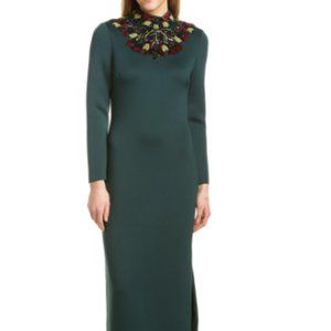 Green Embroidered Dress